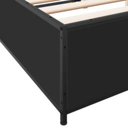 Berkfield Home Durable Bed Frame without Mattress Black 120x190 cm Small Double - thumbnail 7