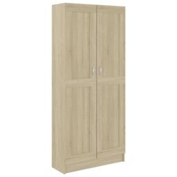 Berkfield Home Book Cabinet Sonoma Oak 82.5x30.5x185.5 cm Engineered Wood in Brown - thumbnail 2