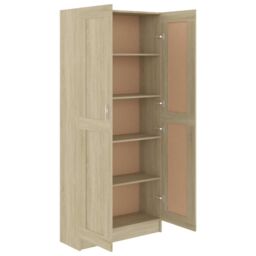 Berkfield Home Book Cabinet Sonoma Oak 82.5x30.5x185.5 cm Engineered Wood in Brown - thumbnail 5
