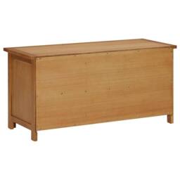 Berkfield Home Shoe Rack 90x37x45 cm Solid Oak Wood in Light Oak - Size: 90 x 37 x 45 cm - thumbnail 4