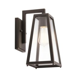 Netlighting Kichler Delison Outdoor Wall Lantern Rubbed Bronze IP44 in Brown