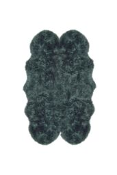 Origin Genuine Sheepskin Quad Rug in Green - Size: 105 cm x 160 cm - thumbnail 2