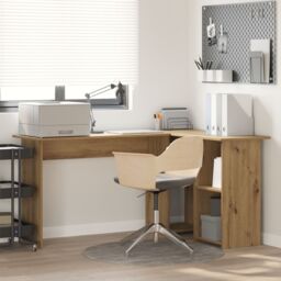 Berkfield Home Artisan Oak Computer Desk Artisan oak Particle board Medium in Brown