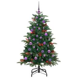 Berkfield Home Artificial Christmas Tree with 150 LEDs with Stand Green 150 cm - thumbnail 4