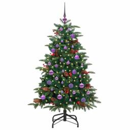 Berkfield Home Artificial Christmas Tree with 150 LEDs with Stand Green 150 cm - thumbnail 3