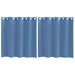 Berkfield Home Voile Curtains with Grommets 2 pcs Royal Blue - thumbnail 2