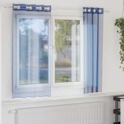 Berkfield Home Voile Curtains with Grommets 2 pcs Royal Blue