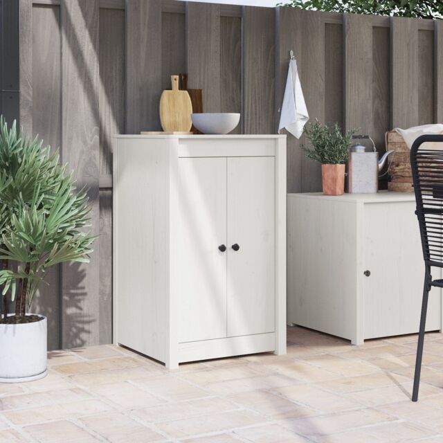 Berkfield Home Outdoor Kitchen Doors White 50x9x82 cm Solid Wood Pine - Size: 50 x 9 x 82 cm - image 1