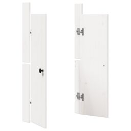Berkfield Home Outdoor Kitchen Doors White 50x9x82 cm Solid Wood Pine - Size: 50 x 9 x 82 cm - thumbnail 3