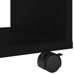 Berkfield Home End Table with Wheels Black Oak 72x33x42, 5 cm Engineered Wood - thumbnail 7