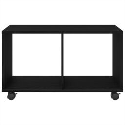 Berkfield Home End Table with Wheels Black Oak 72x33x42, 5 cm Engineered Wood - thumbnail 4