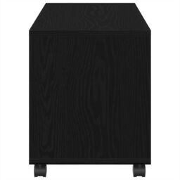 Berkfield Home End Table with Wheels Black Oak 72x33x42, 5 cm Engineered Wood - thumbnail 5