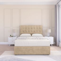 "Sloomy Alabama Coniston Bed Set With 2 Drawers, Mattress & 26"" Headboard in Cream - Size: Small Double" - thumbnail 2