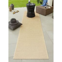 THE RUGS Weatherproof Plain Rug - Indoor Outdoor Durable Easy Clean Minimalist in Beige - Size: 240 cm x 340 cm - thumbnail 9