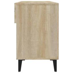 Berkfield Home Shoe Cabinet Sonoma Oak 102x35x55 cm Engineered Wood in Light Brown - Size: 102 x 35 x 55 cm - thumbnail 8