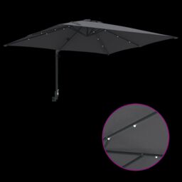 Berkfield Home Garden Parasol Anthracite 248, 5 x 247, 5 x 119 cm Fabric - thumbnail 9