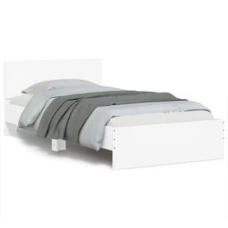 Berkfield Home Bed Frame without Mattress with Headboard White 100x200 cm - thumbnail 2