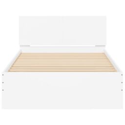 Berkfield Home Bed Frame without Mattress with Headboard White 100x200 cm - thumbnail 5