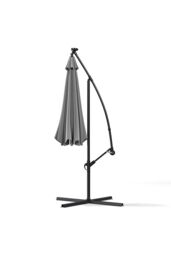 Living and Home Outdoor 32 LED Lighted Patio Umbrella with Crank Lift System with Base in Light Grey - thumbnail 5