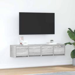 Berkfield Home TV Cabinets 2 pcs Grey Sonoma 60x31x25.5 cm Engineered Wood - thumbnail 2