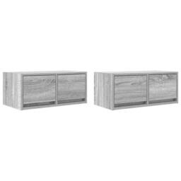 Berkfield Home TV Cabinets 2 pcs Grey Sonoma 60x31x25.5 cm Engineered Wood - thumbnail 1