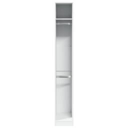 Berkfield Home Wardrobe White 30x50x200 cm Engineered Wood - Size: 30 x 50 x 200 cm - thumbnail 4