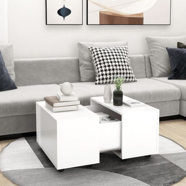 Berkfield Home Coffee Table White 60x60x38 cm Engineered Wood - Size: 60 x 60 x 38 cm - image 1