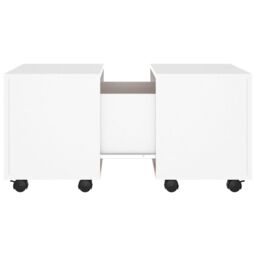 Berkfield Home Coffee Table White 60x60x38 cm Engineered Wood - Size: 60 x 60 x 38 cm - thumbnail 6
