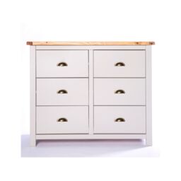 Cabinet Bits Argenta 6 Drawer Chest of Drawers Brass Cup Handle in Light Grey - thumbnail 2
