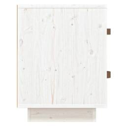 Berkfield Home Beautiful Bedside Cabinet White 40x34x45 cm Solid Wood Pine - Size: 40 x 34 x 45 cm - thumbnail 7
