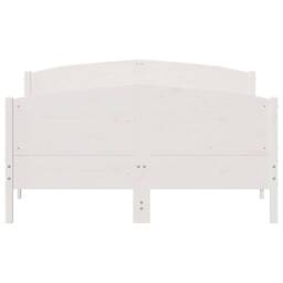 Berkfield Home Beautiful Bed Frame without Mattress White 135x190 cm Double Soli - thumbnail 4