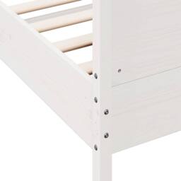 Berkfield Home Beautiful Bed Frame without Mattress White 135x190 cm Double Soli - thumbnail 7