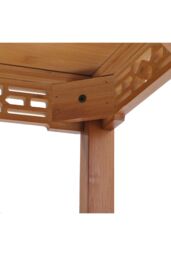 Living and Home 2-Tier Bamboo Plant Stand Classic Rustic Style Flower Stand in Brown - thumbnail 4