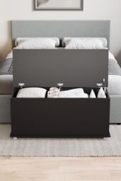 Home Discount Vida Designs Leon Versatile Storage Ottoman Bedroom Furniture in Black - thumbnail 4