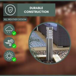 Marco Paul Solar Powered Orion Bollard Stake Light in Silver - thumbnail 6