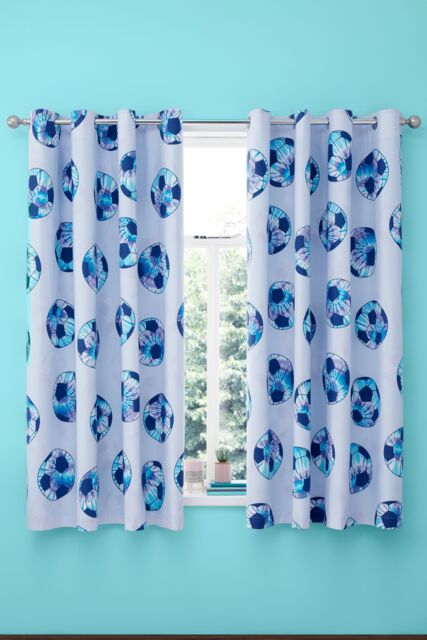 Catherine Lansfield 'Tie Dye Football' Reversible Eyelet Curtains in Lilac - Size: 168 cm width x 183 cm drop - image 1