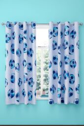 Catherine Lansfield 'Tie Dye Football' Reversible Eyelet Curtains in Lilac - Size: 168 cm width x 183 cm drop - thumbnail 1