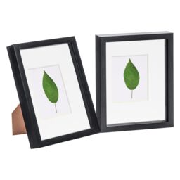 "Nicola Spring 3D Box Photo Frames - 8 x 10"" with 4 x 6"" Mount - Ivory Mount - Pack of 2 in Black" - thumbnail 1