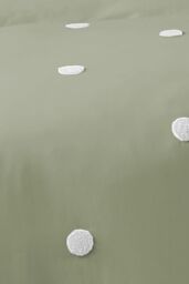 Appletree 'Dot Garden' 100% Cotton Embellished Duvet Cover Set in Light Green - Size: Double - thumbnail 3