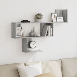 Berkfield Home Wall Shelf Grey Sonoma 100x15x70 cm Engineered Wood - Size: 100 x 15 x 70 cm - thumbnail 1