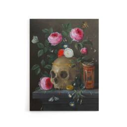 "Artery8 Vanitas Still Life With Skull Jan van Kessel Canvas Wall Art - Size: W18"" x H24""" - thumbnail 1