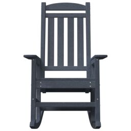Berkfield Home Garden Rocking Chair Navy Blue 70x92x108 cm HDPE - Size: 70 x 92 x 108 cm - thumbnail 4