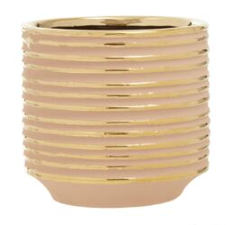 Orsina Haldis Small Ceramic Planter in Gold - thumbnail 1