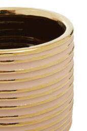 Orsina Haldis Small Ceramic Planter in Gold - thumbnail 4
