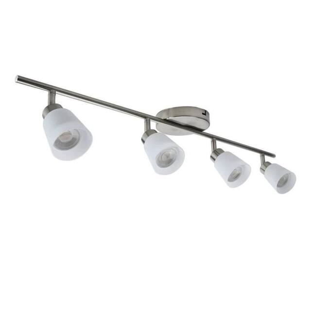 EONLION Satin Nickel & Glass 4 Way Adjustable Spotlight Downlight in Silver - image 1
