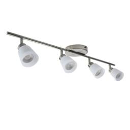 EONLION Satin Nickel & Glass 4 Way Adjustable Spotlight Downlight in Silver