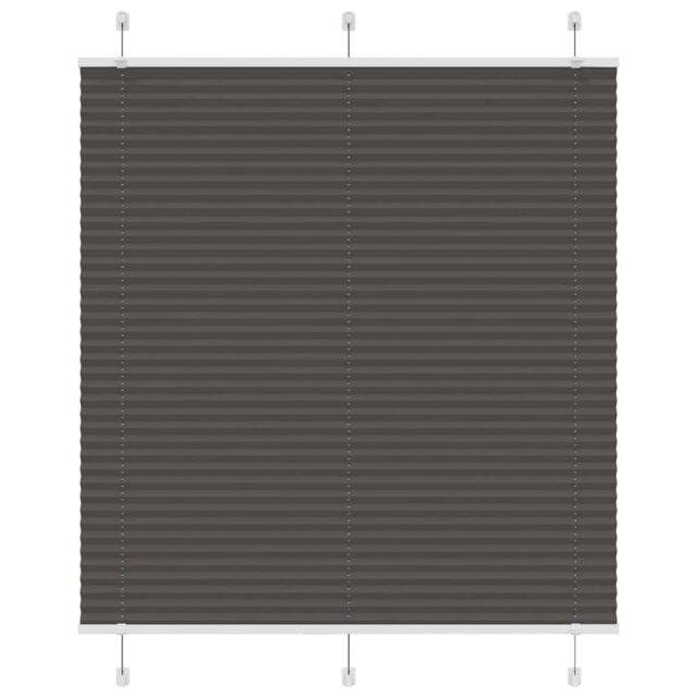 Berkfield Home Pleated Blind Black 120x100 cm Fabric Width 119.4 cm Polyester - image 1