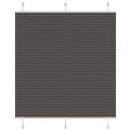 Berkfield Home Pleated Blind Black 120x100 cm Fabric Width 119.4 cm Polyester - thumbnail 1