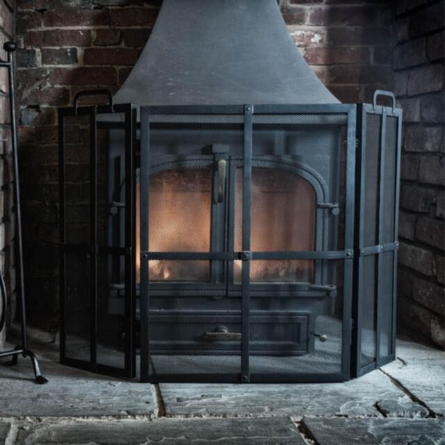 Ivyline Iron Fireside Companion Set H72cm W28.5cm in Black - image 1