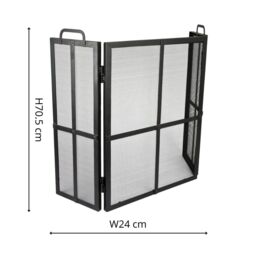 Ivyline Iron Fireside Companion Set H72cm W28.5cm in Black - thumbnail 6